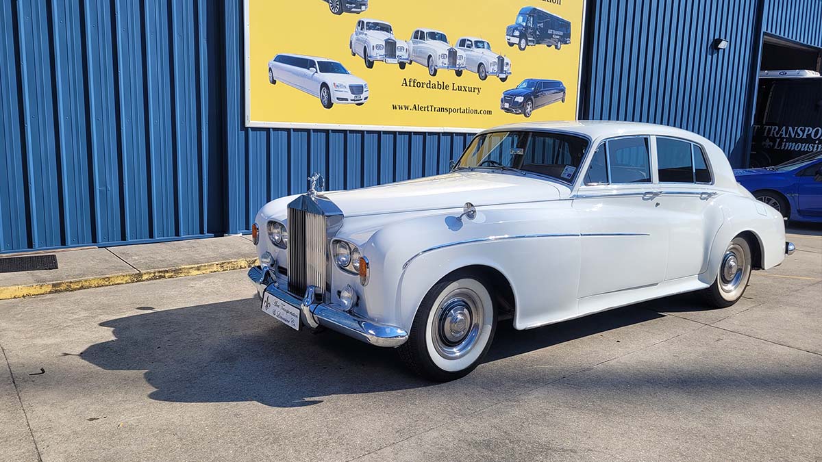Alfred 1963 White Silver Rolls exterior 2